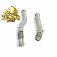 Tuyaux d'échappement en acier inoxydable à haut débit Hetu, compatibles avec F97 X3M/F98 X4M, avec système d'échappement à bouclier thermique