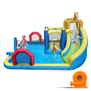 Maison <span class=keywords><strong>gonflable</strong></span> de rebond de glissière d'eau pour humide et sec, château de saut pour enfants avec souffleur d'air, <span class=keywords><strong>piscine</strong></span> d'éclaboussures - Product Image 1