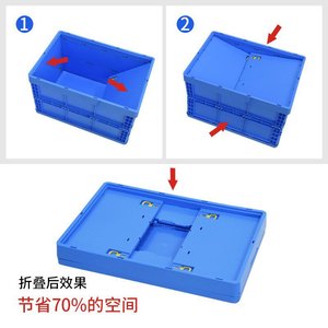 Caisses pliables en plastique Yue Hong A08, paniers de rangement multicolores pour fruits, légumes, livres et logistique - Product Image 4