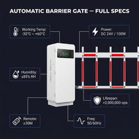 Barrière levante intelligente OEM personnalisée, bras de déclenchement automatique anti-écrasement, divers types de bras pour stations de péage et accès commercial