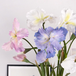 Fleurs artificielles Alice Iris en soie, haute simulation, style nordique, pour décoration maison et mariage - Product Image 2