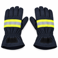 Gants de pompier certifiés 3C, gants de protection isolants thermiques en cuir de vache résistant aux flammes, modèle à protection intégrale