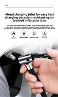 Pompe à air multifonctionnelle pour voiture 12V avec affichage numérique intelligent, pompe à air électrique portable d'urgence pour pneus de voiture