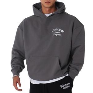 Pakaian latihan kustom pencetakan puff Jogging baju olahraga bordir untuk pria Slim Fit 100% katun kargo keringat hoodie & Sweatshirt pria