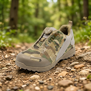 Botas tácticas de malla de camuflaje SF42 710, transpirables para exteriores, para todas las estaciones, verdes, para senderismo, calzado deportivo de verano con cierre. - Product Image 2