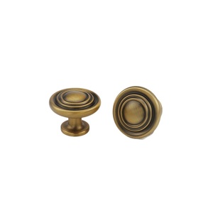 Modern American Bronze Single-hole Light Luxury Simple Concentric Circle Durable Zinc Alloy <b>Cabinet</b> Wardrobe Drawer Handle - Product Image 5
