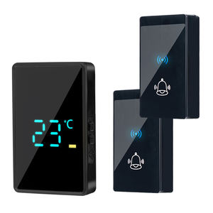 Meilleur prix longue portée sonnette électronique sans fil affichage de détection de température sécurité à domicile alarme de visiteur porte résistante à l'eau - Product Image 6