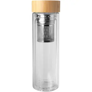 Bouteille d'eau infuseur en bambou Bailey, merchandising durable - Product Image 4