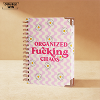 Carnet de notes et journal de planification des objectifs rose, personnalisable, avec spirale, pour 2026 et 2027