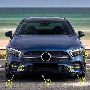 กันชนหน้า StarNav สำหรับ Mercedes Benz A Class W177 A180 A200 A220 A35 AMG ปี 2018-2022 ชุดดิฟฟิวเซอร์เปลี่ยนแทน สปอยเลอร์ อะไหล่รถยนต์ - Product Image 6