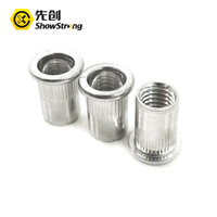 Rivet aveugle à tête ronde semi-cannelée, norme ISO classe 4.8 et 6.8, finition brillante, acier au carbone pour fixation de tôles
