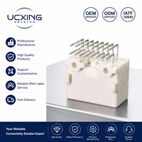 1565373-4 WX-110D Connecteur adaptateur automobile à 16 broches mâle en alliage de cuivre, angle droit 90 degrés, pas de 2,2 mm, 2,5 A, 12 V, PBT