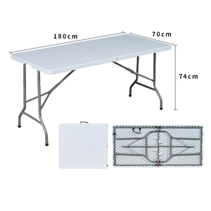 Conjunto de Mesa Plegable para Exteriores, para Camping y Comedor, 180*70*74CM, Mesa de Plástico para Picnic y Fiestas, Mesas Plegables para Eventos y Bodas al Aire Libre - Product Image 1