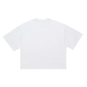 250g di cotone 100% in bianco tinta unita oversize <span class=keywords><strong>maglietta</strong></span> corta di lusso personalizzato il tuo marchio Streetwear da uomo T-Shirt - Product Image 3