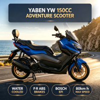 Moto tout-terrain fiable YABEN modèle YW 150CC, moteur refroidi par eau, ECU BOSCH EFI, freins ABS avant et arrière, Zhejiang