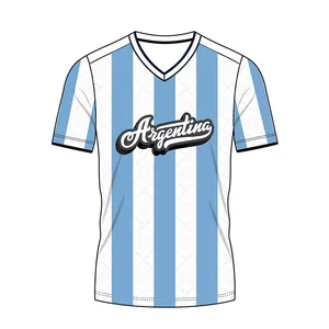2022国家队蓝色t恤意大利1990全袖原装10号阿根廷男子足球球衣足球衫