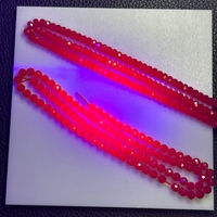 HQ GEMS perles plates en corindon synthétique 2mm 2.5mm 3mm 4mm perles rondes à facettes rubis rouge opaque pour la fabrication de colliers