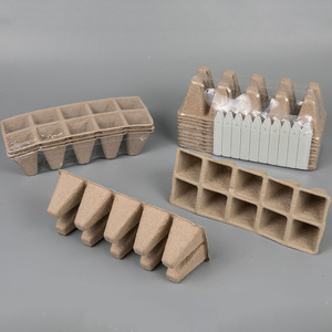 Gran oferta, bandeja de plántulas de pulpa de vivero desechable ecológica para cría en casa, macetas y tapas degradables - Product Image 3