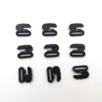 Bandoulière noire de haute qualité attache coulissante petits clips crochets de soutien-gorge en plastique