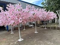 Arbre artificiel de cerisier en fleurs dense, centre de table en plastique, mini arbre de Sakura écologique pour mariage et Noël