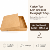 Boîte de luxe personnalisée en kraft avec couvercle et base, surface naturelle unie pour les soins de la peau biologiques, nouveau design pour le marché américain