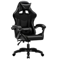 Chaise de jeu ergonomique pivotante inclinable en PU rouge et noir, idéale pour la maison et les salles de jeux – Vente en gros à prix réduit
