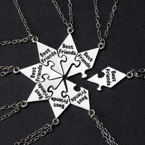 Collar con Colgante <span class=keywords><strong>de</strong></span> Letra 'Best Friends' en Aleación Plateada con Diseño Geométrico Moderno, Regalo Creativo <span class=keywords><strong>de</strong></span> Cumpleaños para <span class=keywords><strong>Amigas</strong></span> - Product Image 5