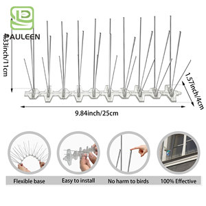 Pointes <span class=keywords><strong>anti</strong></span>-oiseaux en plastique pour <span class=keywords><strong>pigeons</strong></span>, corbeaux, écureuils - Protection extérieure pour clôtures, toits et jardins - Product Image 2