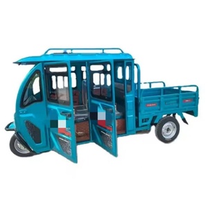 Tricycle électrique en acier 60 volts personnalisé en usine avec cabine fermée, caisse de chargement robuste, puissance supérieure à 1000W, <span class=keywords><strong>4</strong></span> portes, intérieur spacieux, <span class=keywords><strong>4</strong></span> places - Product Image 1