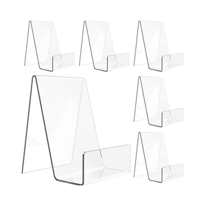 Soporte versátil <span class=keywords><strong>de</strong></span> acrílico para libros, soporte <span class=keywords><strong>de</strong></span> almacenamiento <span class=keywords><strong>de</strong></span> plástico y estante para álbum, CD, revista, placa <span class=keywords><strong>de</strong></span> imagen, teléfono y tableta - Product Image 1