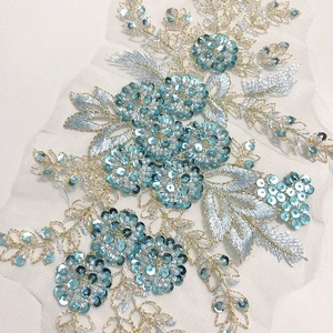 Mới nhất may DIY phụ kiện thêu lưới đính cườm và sequined ren đính lt2647a - Product Image 3