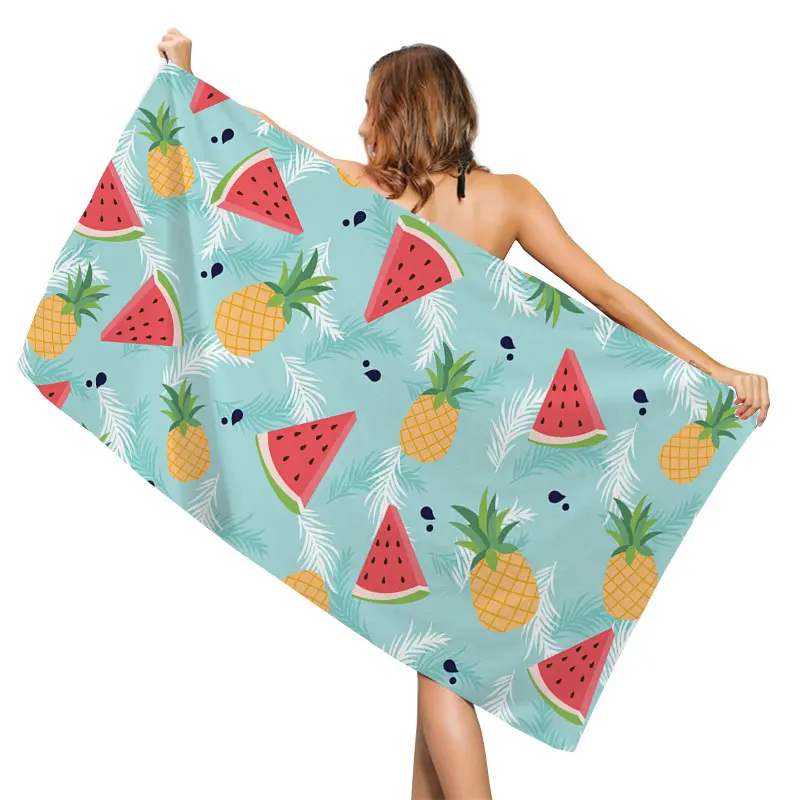 Wholesale Lightweight Luxury Adult Kids Personalized Design Oversized Sand Resistant Microfiber Beach Towels