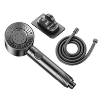 Chrome Six Gear Turbocharged Pluie Pommeau De Douche À Main ABS Finition Économie D'eau Domestique Salle De Bains Robinet Accessoire