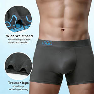 Precio de Venta al por Mayor, Paquete Personalizado de Docena (12 Piezas) de Bóxers de Bambú y Seda de Leche para Hombre, en Tallas y Colores Variados, Calzoncillos de Alta Calidad - Product Image 2