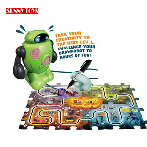 halloween pista de proximidad inductivo electrónica pluma línea haciendo dibujo robot juguetes para los niños - Product Image 1