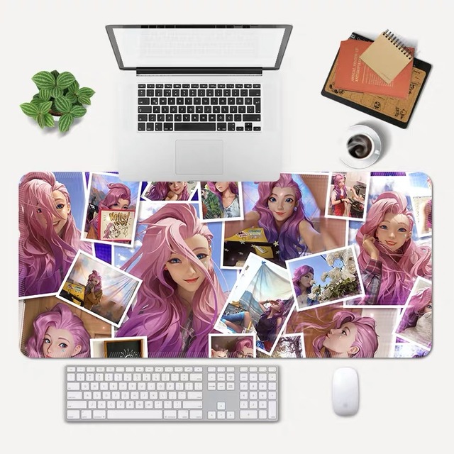Cheap Price Anime Girl Unique Lock Edge Anime XL XXL Computer Game Mouse Pad Desk Mat