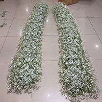 Décoration de mariage de haute qualité, arrangement de fleurs de gypsophile, rangée de fleurs, décoration de table