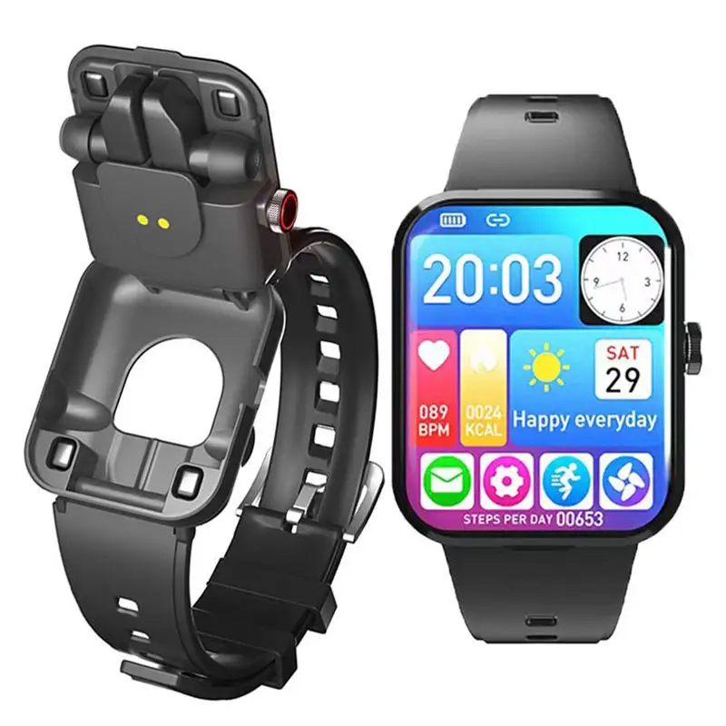2023 New Product 2 In 1 Touch V22 Smartwatch Earphone Wireless Tws Reloj Smart Watch With Earbuds For Sports Fitness