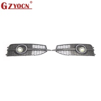 Ensemble de calandre inférieure de pare-chocs avant avec lentille convexe, feux antibrouillard blancs Angel Eye DRL pour Audi A7 S7 S-Line 12-15 4G8807681B 4G8807682B