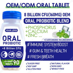Mélange de probiotiques pour la santé bucco-dentaire à marque privée NSF ODM, pour la mauvaise haleine, les soins des dents, des gencives et de l'intestin, complément alimentaire en comprimés avec minéraux - Product Image 2