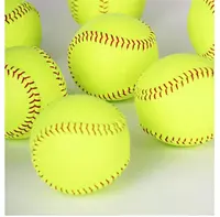 Yellow Sports Practice Softballs, 12-inch Official Size And Weight