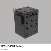 Batterie au lithium LiFePO4 60V40Ah pour moto électrique avec 2000 cycles et température de fonctionnement de -10 à 60 degrés Celsius