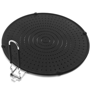 Pelindung cipratan minyak dapur silikon hitam, pelindung cipratan minyak dapur dengan pegangan lipat untuk wajan penggorengan - Product Image 6