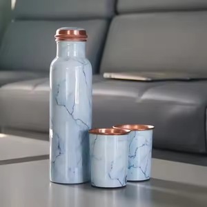 ขวดทองแดงที่ทนทานและเป็นมิตรกับสิ่งแวดล้อมพร้อมฝาปิดที่ปิดสนิทพื้นผิวขัดเงาและเงางามเป็นธรรมชาติสำหรับการใช้งานที่ปลอดภัยและสะอาดในน้ำ - Product Image 3