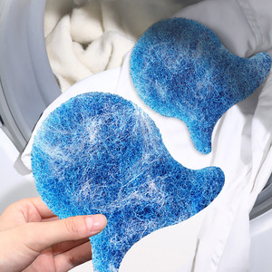 Éponge de lavage en gros pour enlever les poils d'animaux, filtre anti-peluches bleu réutilisable - Product Image 1