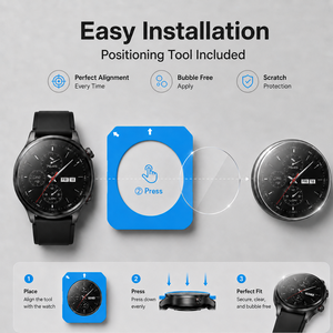 Pellicola Protettiva in Vetro Temperato HD 9H Trasparente con Strumento di Allineamento per <span class=keywords><strong>Huawei</strong></span> <span class=keywords><strong>Watch</strong></span> GT4 GT5 GT6 - Vendita all'Ingrosso - Product Image 2