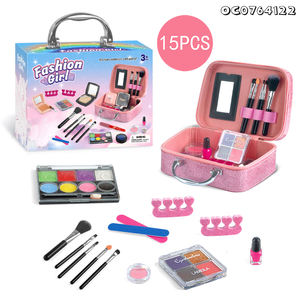 Colore ombretto smalto per unghie la <span class=keywords><strong>più</strong></span> bella bellezza Make up Set giocattolo di plastica per le bambine fingere gioco trucco Set con pennello - Product Image 5