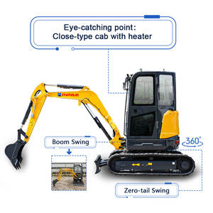 Maquinaria de Movimiento de Tierras al por Mayor, Miniexcavadoras Hidráulicas Pequeñas para Jardín, Excavadoras de Orugas de 1 Tonelada, 0.8 Toneladas, 1.8 Toneladas, 2 Toneladas, Miniexcavadora - Product Image 2