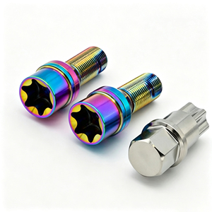 Écrous de roue en titane couleur personnalisée, lot de 20 pièces pour BMW M12 M14 disponibles, finition bleu brûlé, écrous coniques de course - Product Image 6