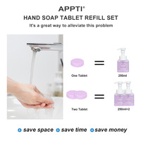 Tablettes de désinfectant pour les mains moussantes à la lavande, à la rose et à la fraise, vente en gros, très demandées, nettoyage de la peau, hydratation, anti-fissures